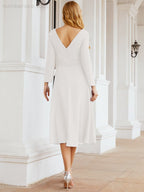 Bridesmaid Dress V-Back Waist Belt Mother of the Bride Wedding Guest SY28031