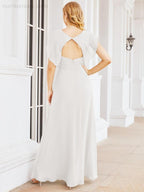 Abiti da damigella Numbersea con mantella, abito formale da ballo, abiti con schiena scoperta per madre della sposa 28058