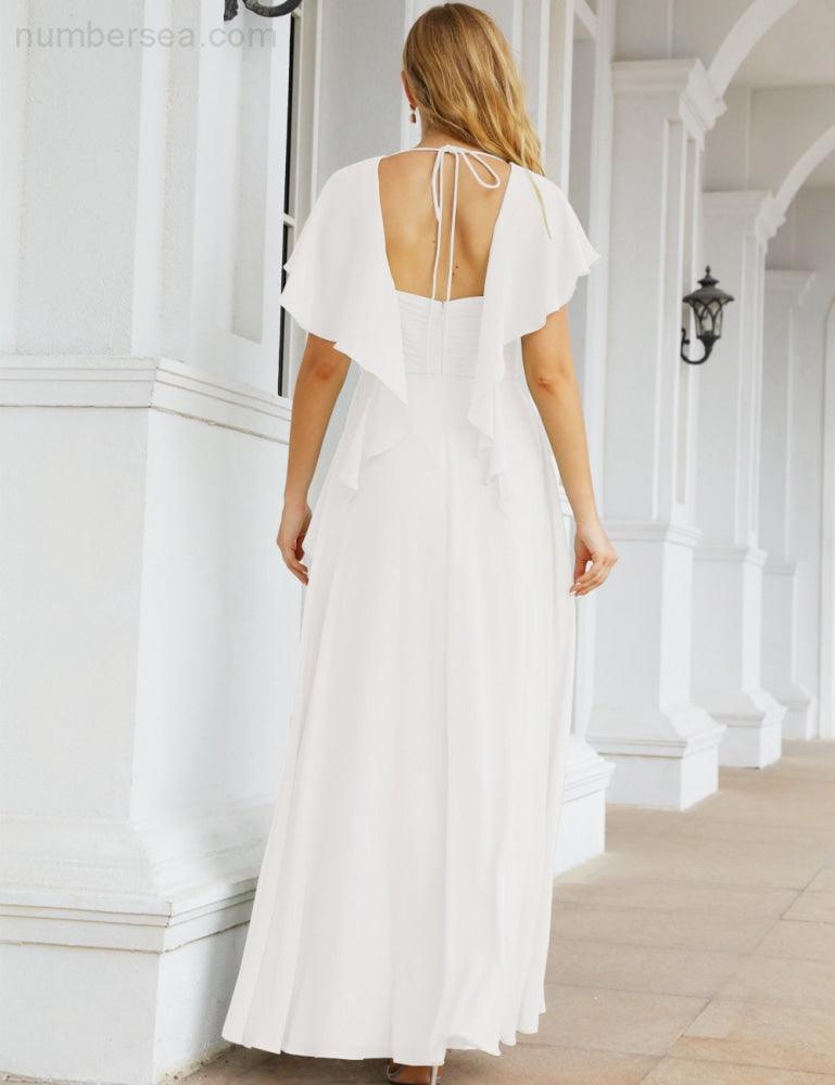 Abiti da damigella Numbersea senza schienale Abiti formali da ballo per festa serale Abito per madre della sposa 28040
