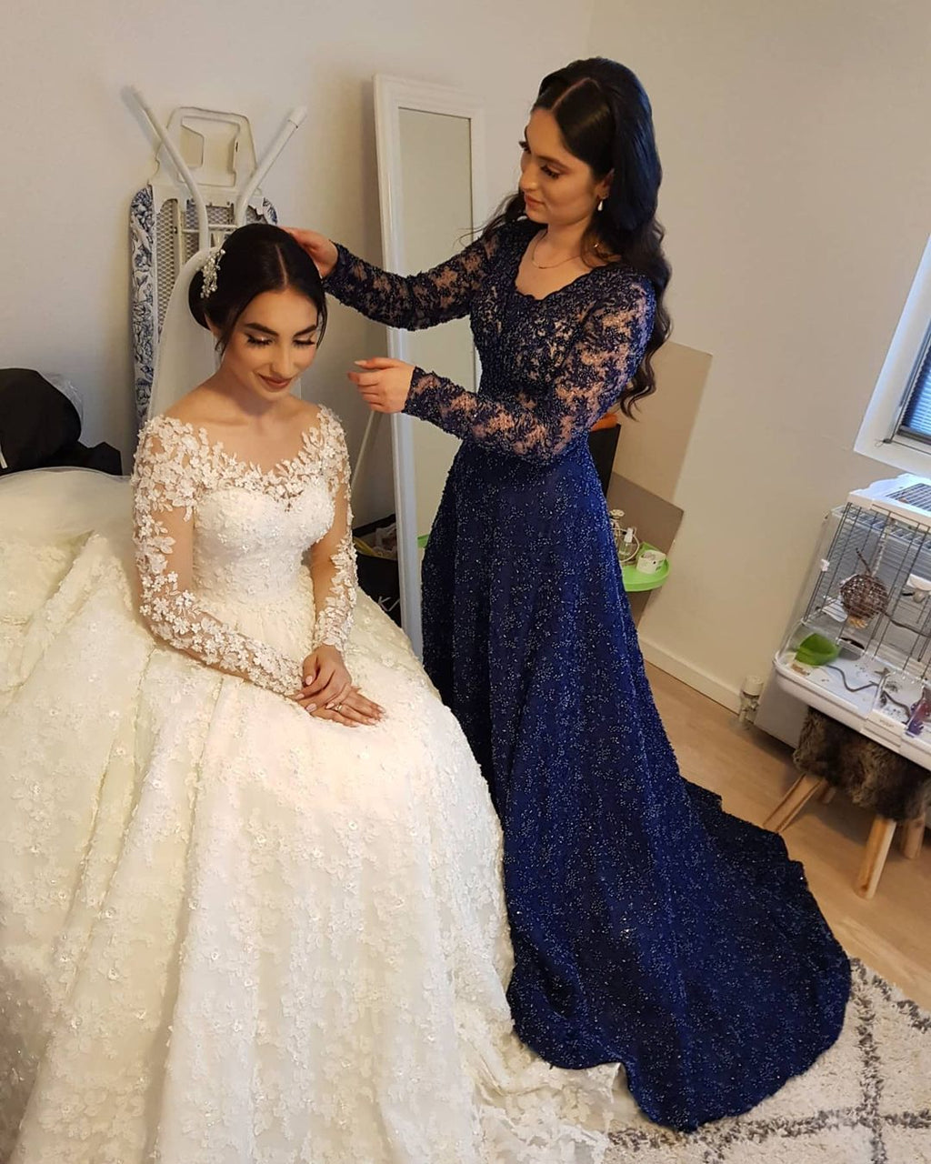 Glamorous Long Sleeve Lace Princess Wedding Dress For Brides