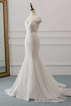 Mermaid Lace Wedding Dress With Cap Sleeves And Sweetheart Neckline