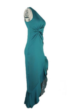 Elegante, einfarbige Abendkleider mit Volant, Schlitz und einer Schulter (8 Farben) 