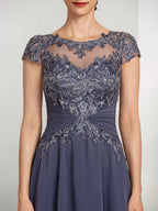 Princess A Line Mother Of The Bride Dress Featuring Applique Details