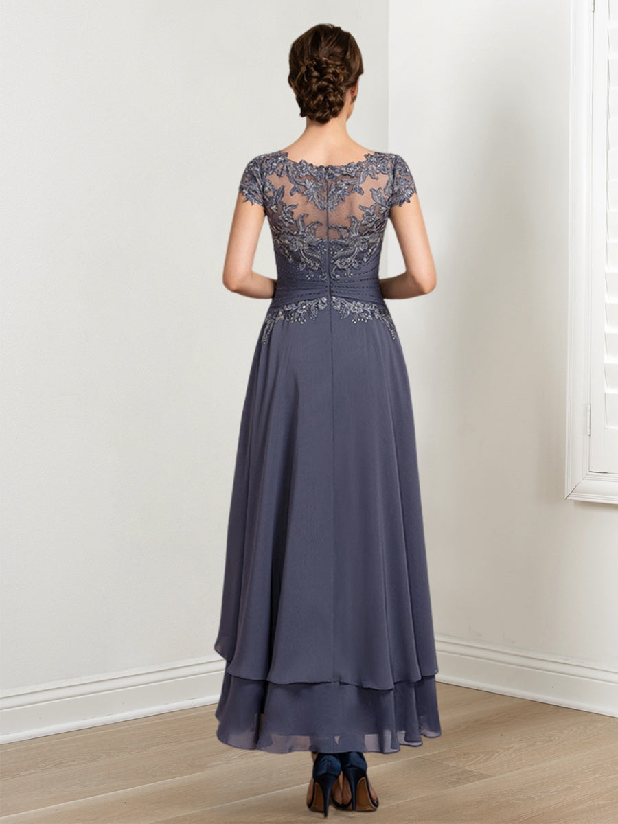 Princess A Line Mother Of The Bride Dress Featuring Applique Details