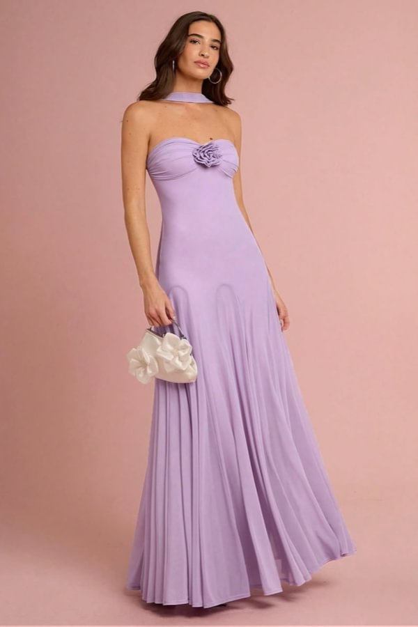 Sweetheart Strapless Sleeveless Long Custom Prom Dress With Ruffles