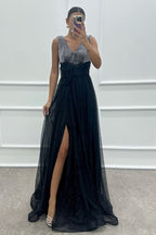 V-Neck Waist Rose Detail Embroidered Design Dress