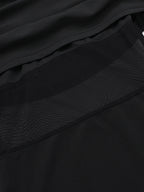 Lange Ärmel, schmal, plissiert, durchsichtig, einfarbig, mit Schlitz, schulterfrei, Abendkleider, Maxikleider 