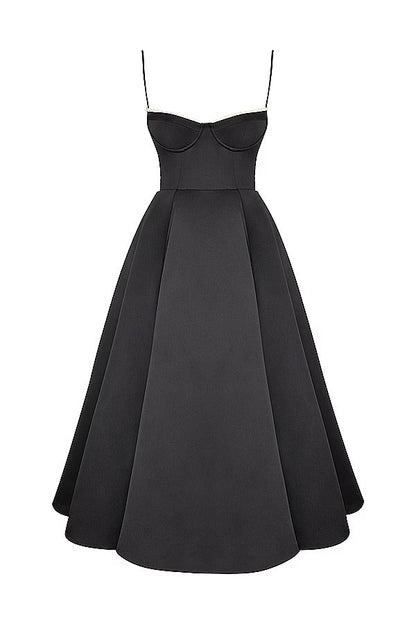 Ärmelloses Tutu-Maxikleid mit Strumpfhaltern und V-Ausschnitt 