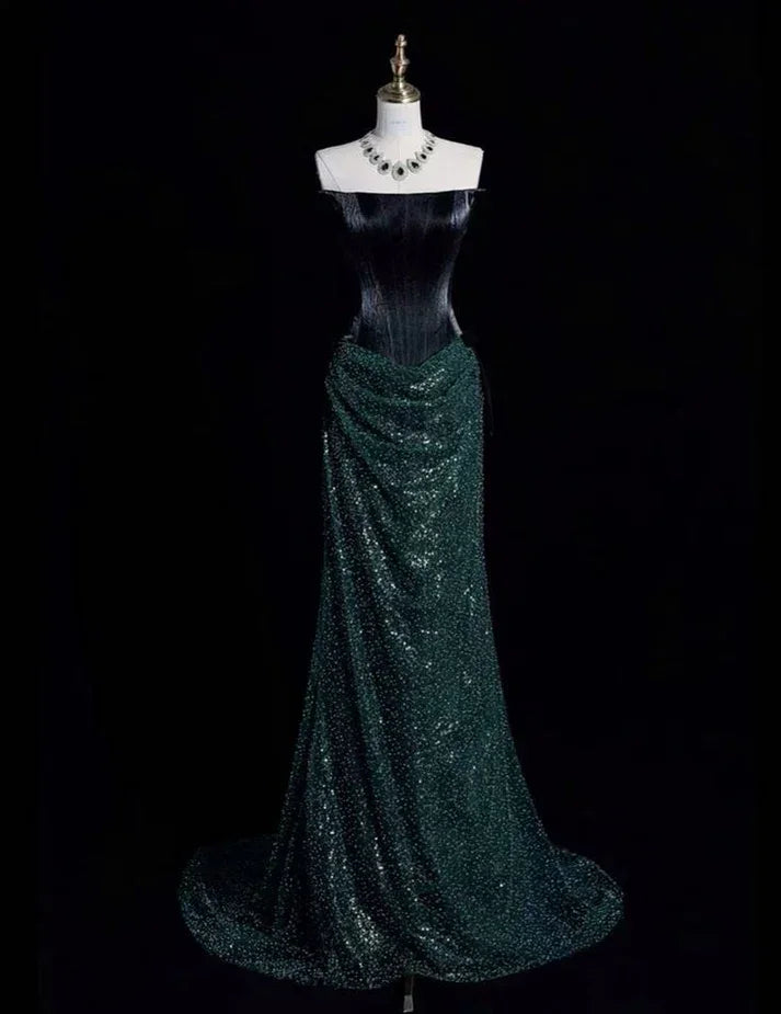 Vestido de Festa Longo Sereia Único Sem Alças Y7465
