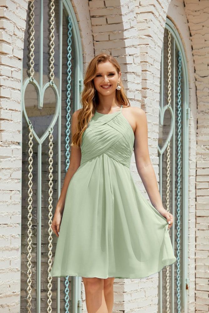 Vestidos de Baile sem Mangas para Receção em Casa, Cocktail Formal e Baile de Finalistas 28014