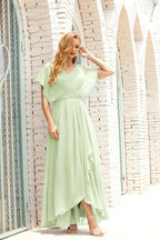 Robe de la Mère de la Mariée Grande Taille Col en V Longueur Solennelle Robe de Bal Formelle pour Invité de Mariage 28020