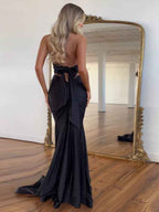 Light Blue Mermaid Prom Dress With Halter Neckline Backless