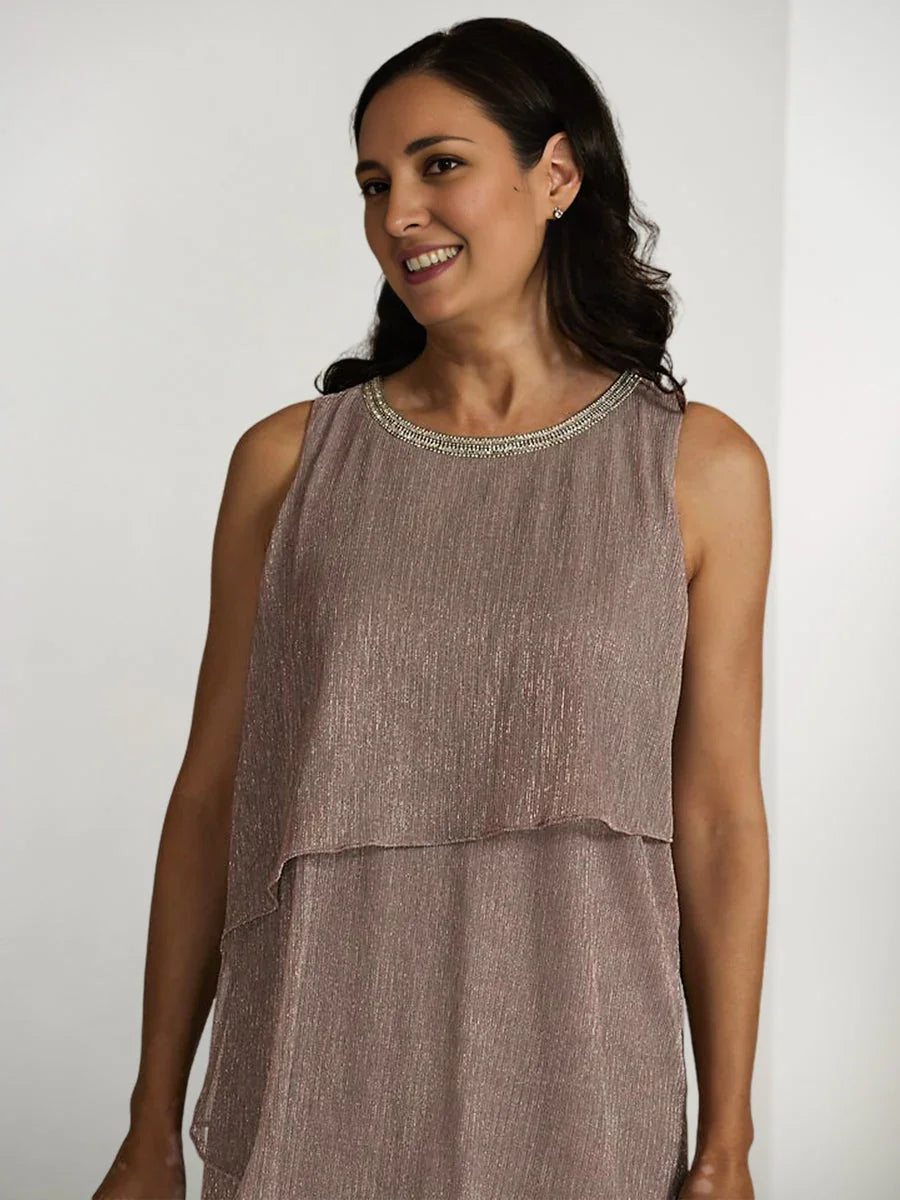 Hülle/Säule Brautmutterkleider mit Pailletten & Jacke