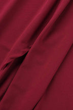 Elegante, einfarbige Abendkleider mit Schlitz und V-Ausschnitt (4 Farben) 