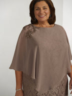 A-Linie/Prinzessin-Kleider für die Brautmutter mit Applikationen und Überwürfen 