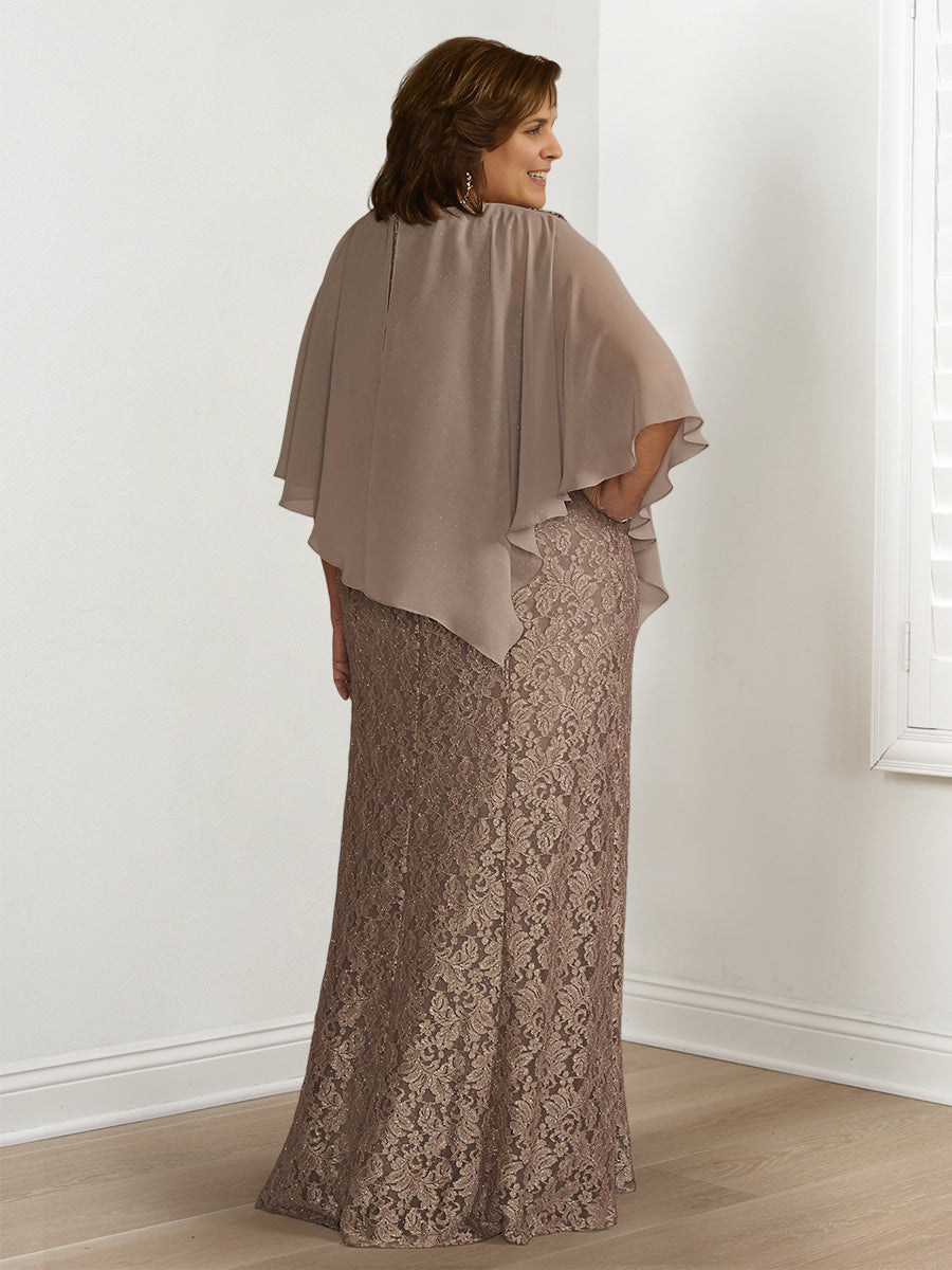 A-Linie/Prinzessin-Kleider für die Brautmutter mit Applikationen und Überwürfen 