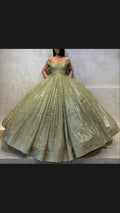 Abito da ballo con spalle scoperte e glitter Vestito per sedicesimo compleanno Y54