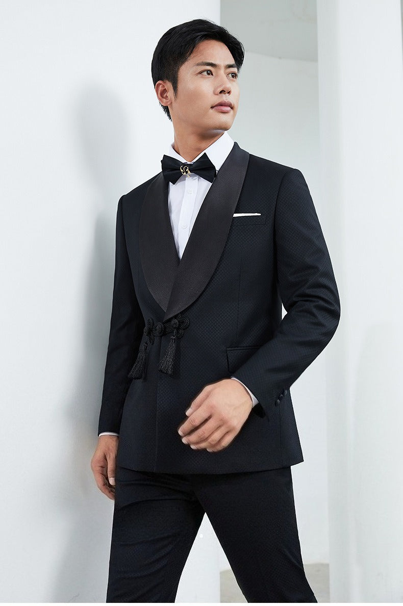 Robe de soirée de mariage personnalisée, costume haut de gamme pour homme, costume de banquet sur mesure, costume pour homme, costume masculin