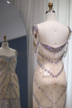 Bmbridal Floor Length Sleeveless Beaded Mermaid Prom Dress Sweetheart Neckline