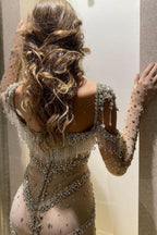Bmbridal Floor Length Sleeveless Beaded Mermaid Prom Dress Sweetheart Neckline