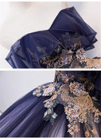 Ombre Perlenbesetztes Blumenspitzen-Tüllkleid, Quinceañera-Kleid, Ballkleid Y1935