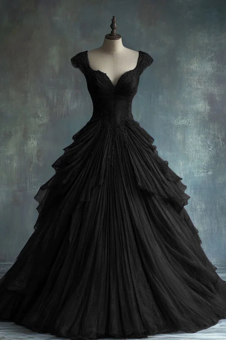 Abito da ballo formale a linea A in pizzo di tulle blu elegante Vestito per quindicenne Y7797