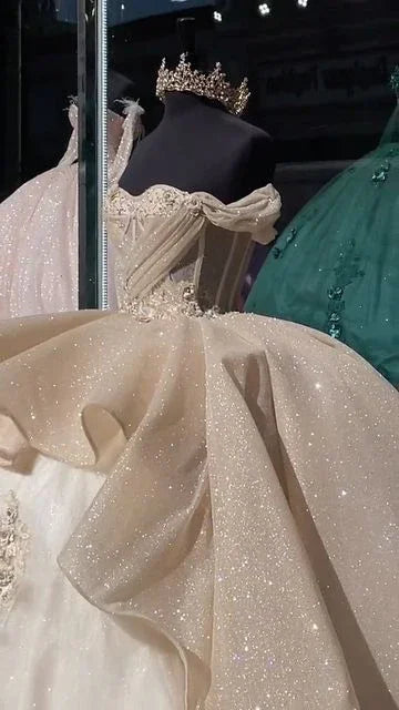Abiti di Lusso per Quinceañera con Corsetto Applicato, Abito da Ballo, Abito da Festa Dolce 16 Y4144