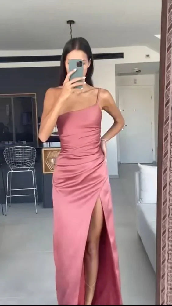 فستان سهرة أنيق ضيق مع فتحة طويلة Y7177