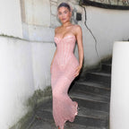 Sequin Fishbone Form-Fitting Strapless Prom Dress