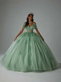 Robe de Quinceañera Classique à Encolure Cœur 2025 Robe de Soirée Élégante Appliques Scintillantes Robe de Bal Cœur Robe de Fête pour Seize Ans