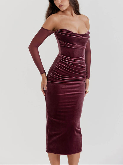 Trägerloses Midikleid 