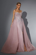 Custom Strapless Mermaid Prom Dress With Sequin Split And Sleeveless Neckline