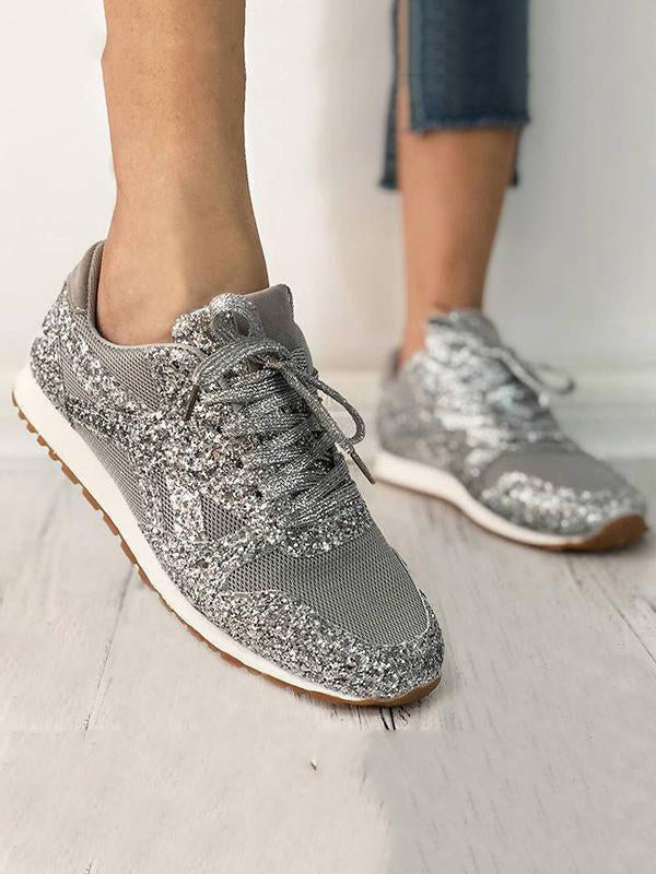 Scarpe da ginnastica casual scintillanti e traspiranti