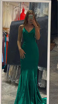 Vestido Longo de Baile Sereia Verde Vestido Elegante de Noite Vestido Formal Verde Y423