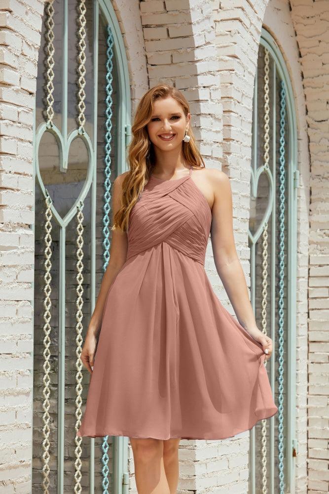 Vestidos de Baile sem Mangas para Receção em Casa, Cocktail Formal e Baile de Finalistas 28014
