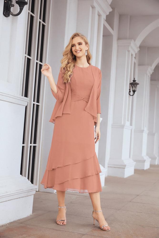 Vestido de Noiva de Duas Peças em Linha A para a Mãe da Noiva Vestido de Festa Formal 28072
