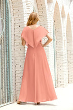 Robe de la Mère de la Mariée Grande Taille Col en V Longueur Solennelle Robe de Bal Formelle pour Invité de Mariage 28020