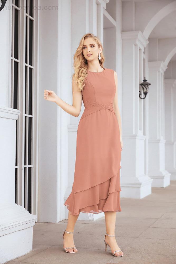 Robe de mariage de la mère de la mariée en deux pièces, ligne A, pour cérémonie et soirée formelle, modèle 28072
