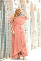 Robe de la Mère de la Mariée Grande Taille Col en V Longueur Solennelle Robe de Bal Formelle pour Invité de Mariage 28020
