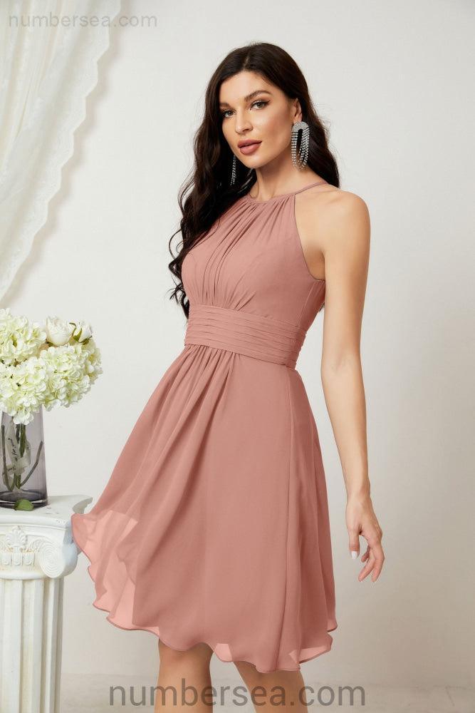 Robe de soirée formelle pour bal de fin d'études ou cocktail Halter 28011