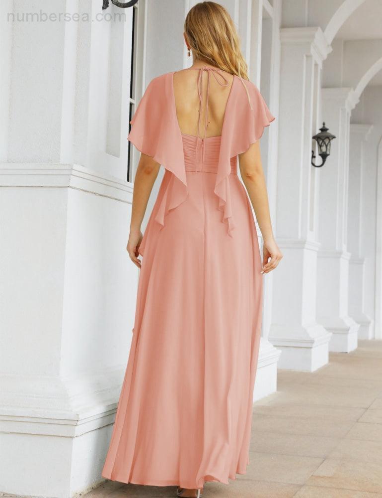 Abiti da damigella Numbersea senza schienale Abiti formali da ballo per festa serale Abito per madre della sposa 28040