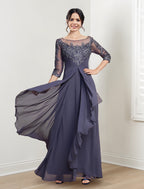 Floor Length Mother Of The Bride Dresses A Line Princess Scoop Necklines