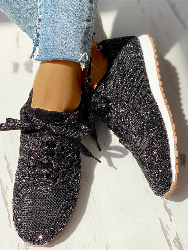 Scarpe da ginnastica casual scintillanti e traspiranti