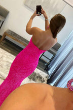 Sparkly Gold Sequin Strapless Sweetheart Mermaid Prom Dress