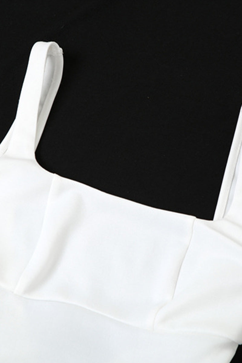 Abiti da Sera a Collo Quadrato con Fiocco e Schienale Interamente Scoperto, dal Design Dolce e Semplice