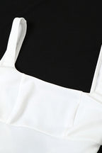 Abiti da Sera a Collo Quadrato con Fiocco e Schienale Interamente Scoperto, dal Design Dolce e Semplice