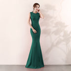 Toastkleid Braut Hochzeit Lang Cocktail Elegant Fischschwanz Verlobung Braut Abendkleid Frauen – Bestes Hochzeitskleid für die Braut 