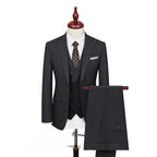 Veste de costume noir à col plat pour homme, costume raffiné pour marié, costume de mariage, tenue formelle, personnalisation de costume de garçon d'honneur