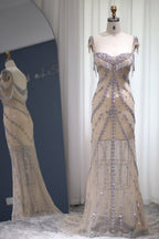 Bmbridal Floor Length Sleeveless Beaded Mermaid Prom Dress Sweetheart Neckline