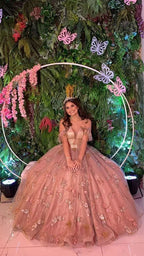 Abito da ballo lussuoso con scollo a barca per sedicesimo compleanno Y5306